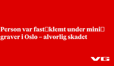Person var fast­klemt under mini­graver i Oslo – alvorlig skadet