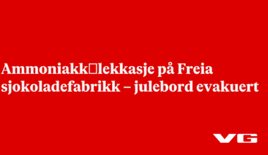 Ammoniakk­lekkasje på Freia sjokoladefabrikk – julebord evakuert