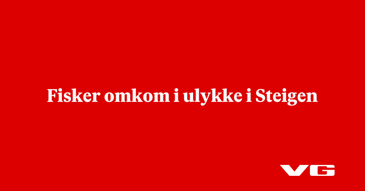 Fisker omkom i ulykke i Steigen