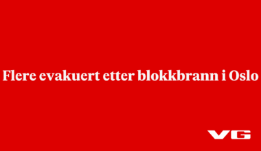 Flere evakuert etter blokkbrann i Oslo