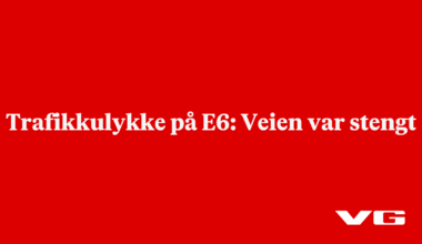 Trafikkulykke på E6: Veien var stengt