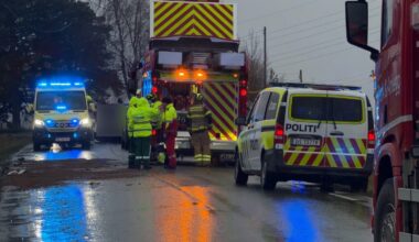 Ulykker, Nyhet | Personbil traff lastebil i siden – én person fløyet til sykehus