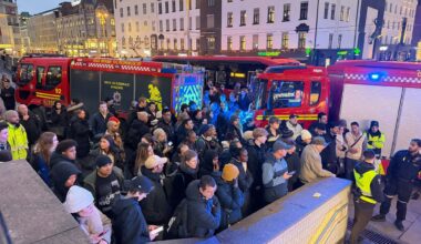 Ulykke, T-banen | En person påkjørt av T-banen på Jernbanetorget.