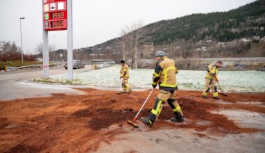 Ulykker, Mosjøen | Rykket ut til bensinstasjon i Mosjøen: – Ikke hver dag vi er på et sånt oppdrag