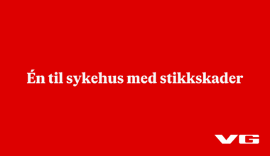 Én til sykehus med stikkskader