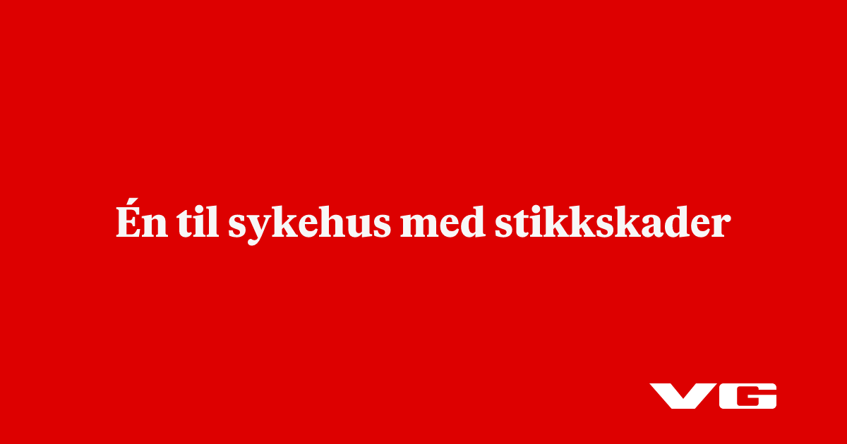 Én til sykehus med stikkskader