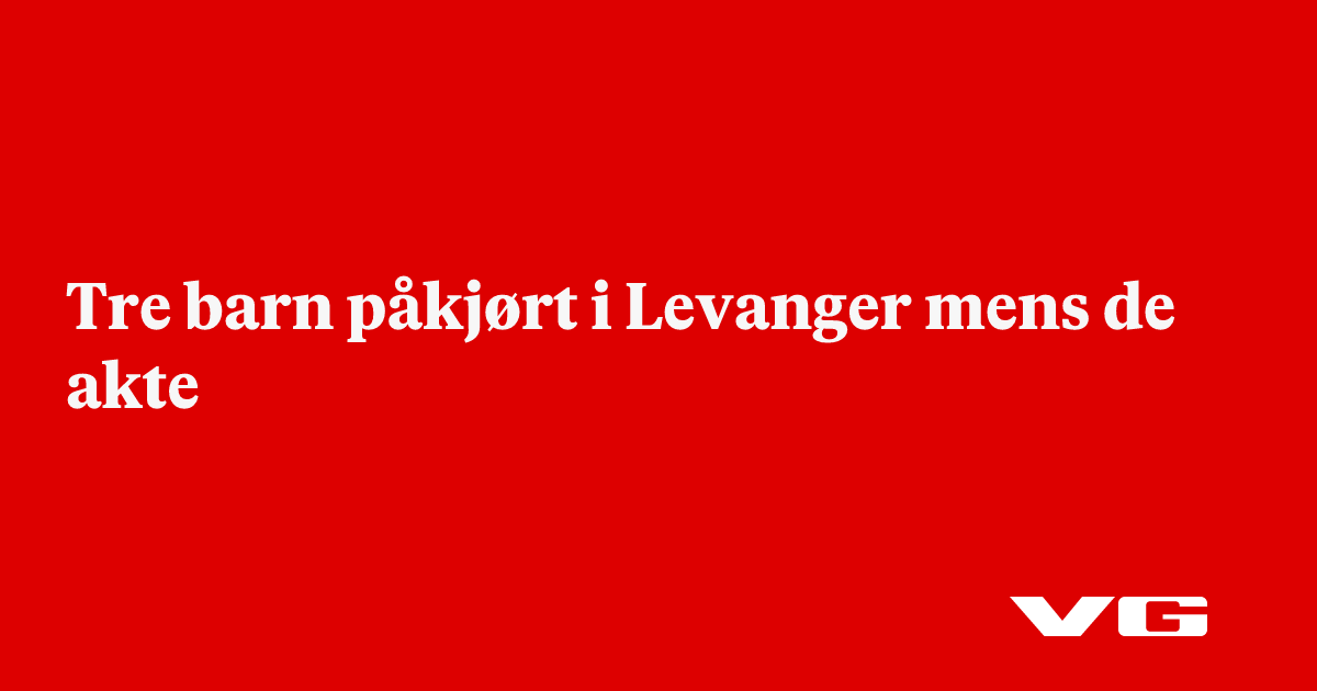 Tre barn påkjørt av bil mens de aket i Trøndelag