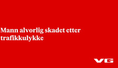 Mann alvorlig skadet etter trafikkulykke