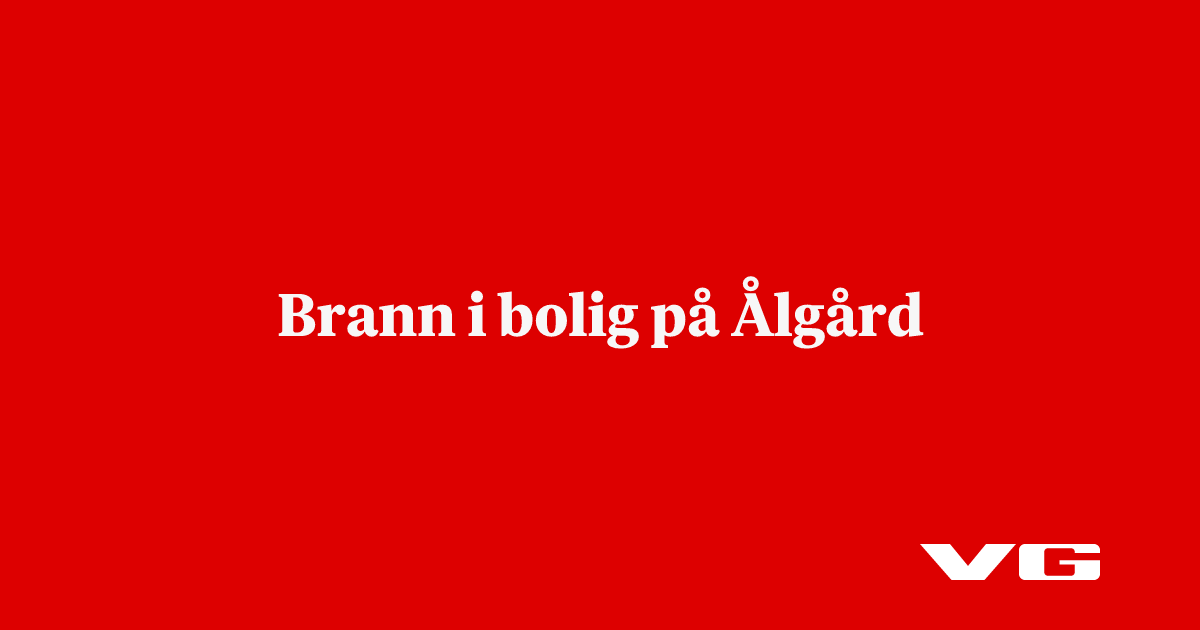 Brann i bolig på Ålgård - VG