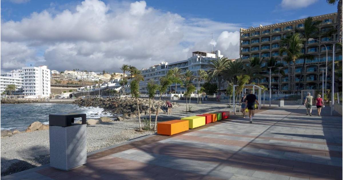 Strandpromenade i Arguineguín, Mogán er endelig klar