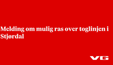 Melding om mulig ras over toglinjen i Stjørdal - VG