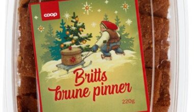 Jul, Julemat | Tilbakekaller Britts brune pinner fra Coop-butikker