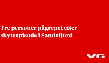 Tre personer pågrepet etter skyteepisode i Sandefjord