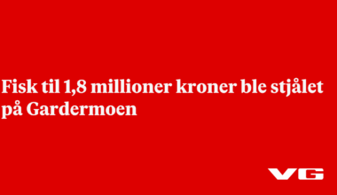 Fisk til 1,8 millioner kroner ble stjålet på Gardermoen