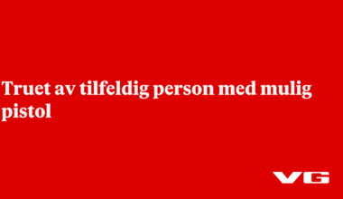 Truet av tilfeldig person med mulig pistol