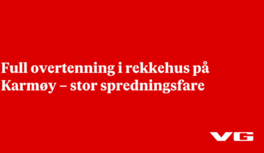 Full overtenning i rekkehus på Karmøy – stor spredningsfare