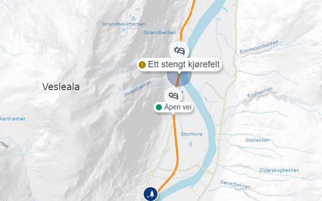 E6, Trafikk | E6: Fire utforkjøringer på 600 meter