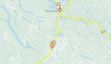 Trafikkmeldinger, Sverige | Buss har veltet på E45 ved Storuman – seks personer til sykehus