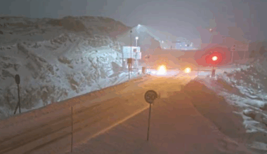 Trafikk, E10 Bjørnfjell | Kolonnekjøring på Bjørnfjell