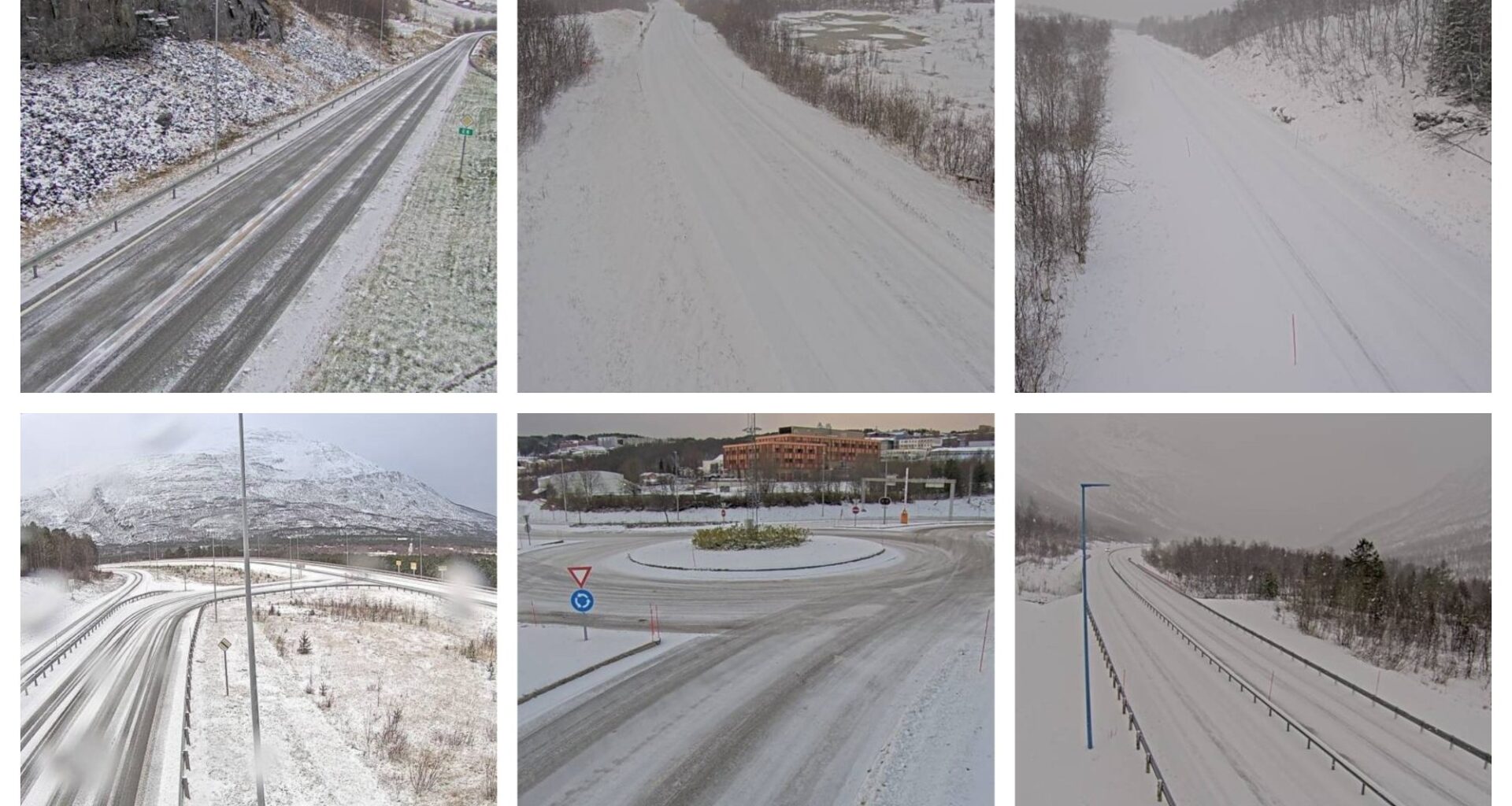 Vær, Vervarslinga i Nord-Norge | Slik ser det ut på veiene nå: – Vent til kvelden om man skal man over fjelloverganger - Nordlys