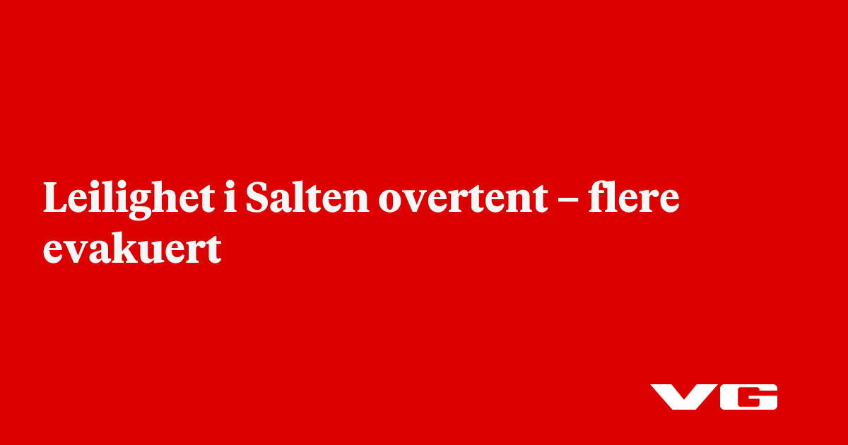 Leilighet overtent i Nordland – flere evakuert