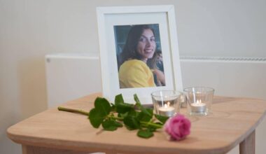 Bilde av Tina Milena Solberg i begravelsen