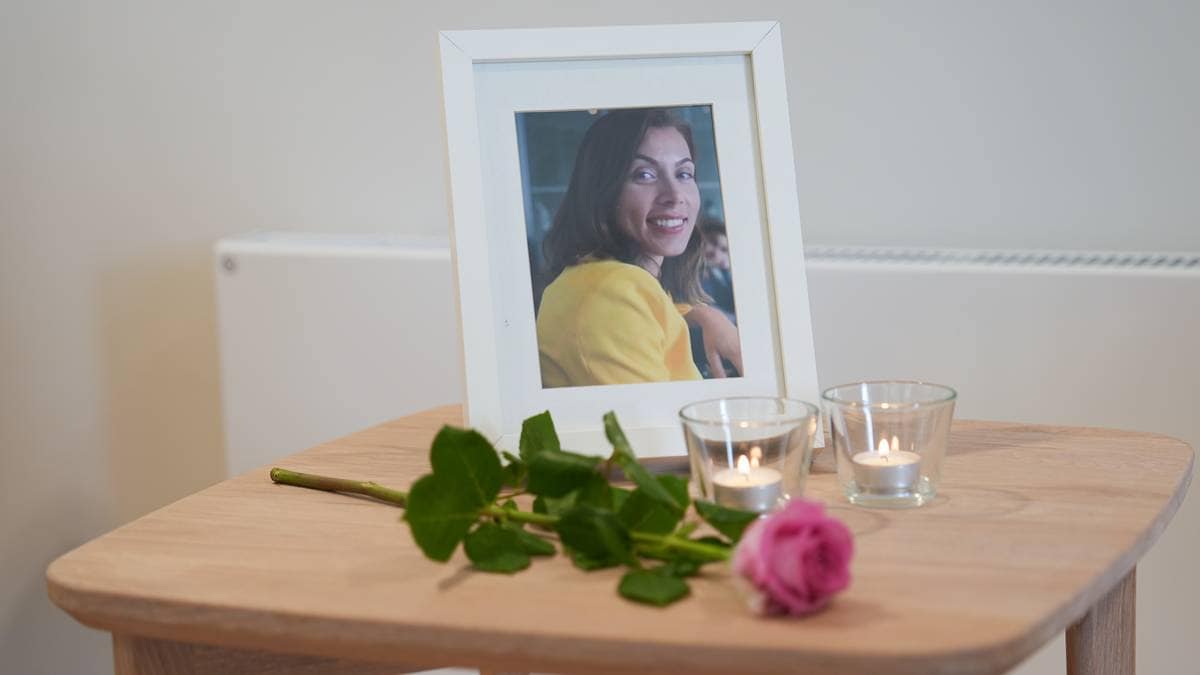 Bilde av Tina Milena Solberg i begravelsen