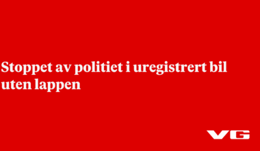 Stoppet av politiet i uregistrert bil uten lappen 