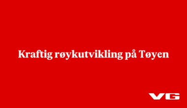 Kraftig røykutvikling på Tøyen