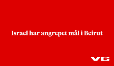 Israel har angrepet mål i Beirut