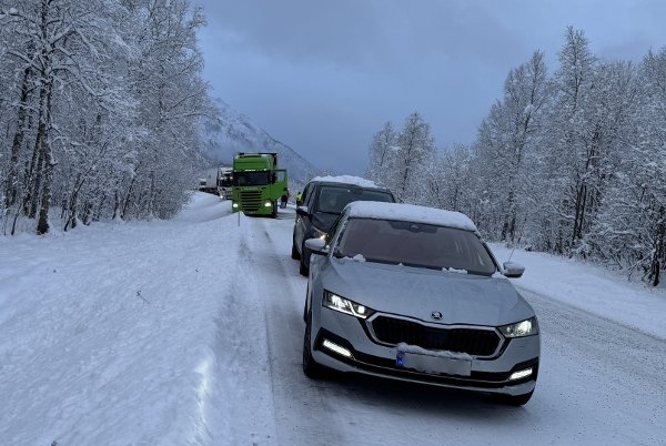 Utforkjøring, E6, Bardu, vinter