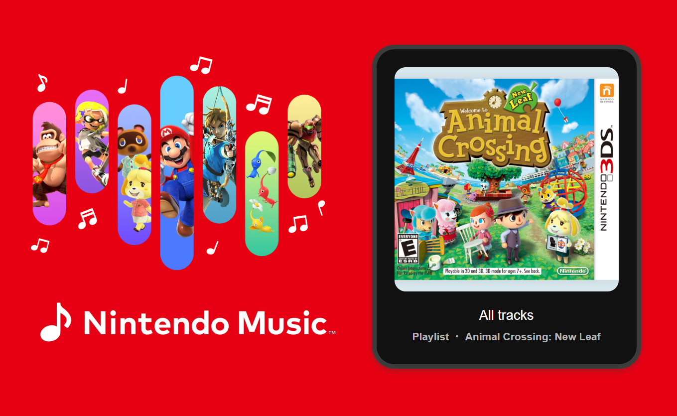 New Leaf er nå tilgjengelig på Nintendo Music