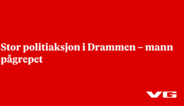 Mann pågrepet i politiaksjon i Drammen