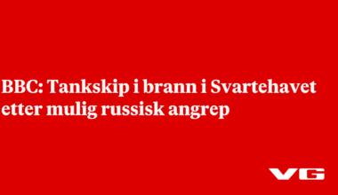 Tankskip i brann i Svartehavet etter mulig russisk angrep