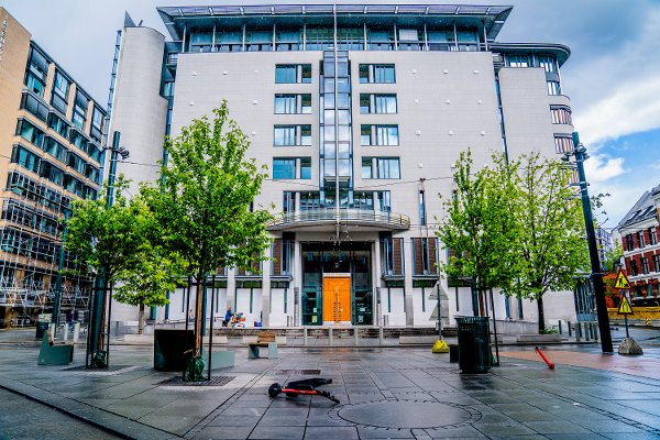 Oslo 20200503.
Tinghuset i Oslo der Oslo tingrett og Oslo byfogdembete holder til.
Foto: Stian Lysberg Solum / NTB