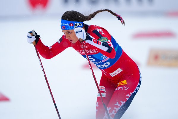 Trondheim 20250305. 
Kristine Stavaas Skistad under kvalifiseringen. Langrenn, teamsprint klassisk for menn og kvinner, kvalifisering VM på ski i Trondheim onsdag.
Foto: Lise Åserud / NTB