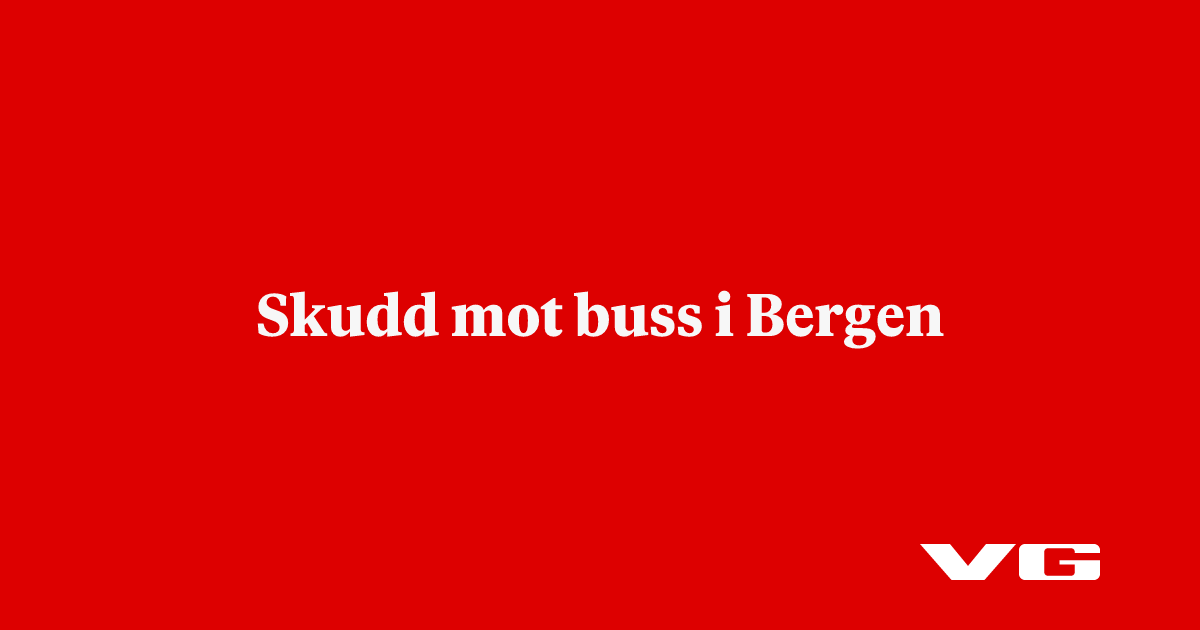 Skudd mot buss i Bergen