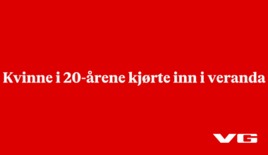 Kvinne i 20-årene kjørte inn i veranda