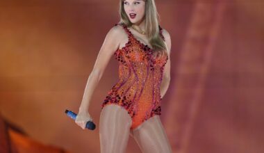 Taylor Swift på scenen i forbindelse med hennes Eras Tour i 2024.
