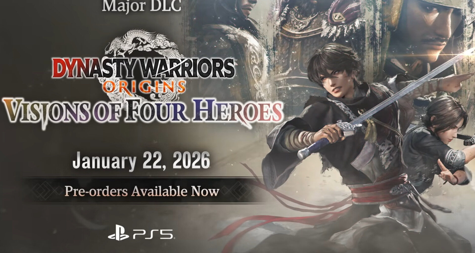 Dynasty Warriors Origins kunngjør større betalt DLC, Visions of Four Heroes, som lanseres januar 2026 - Dynasty Warriors: Origins