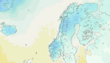 Biletet viser kart over Norge og kvar kulda er.