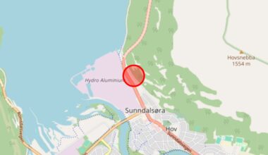 Melding om steinras i sentrum av Sunndal - adressa.no