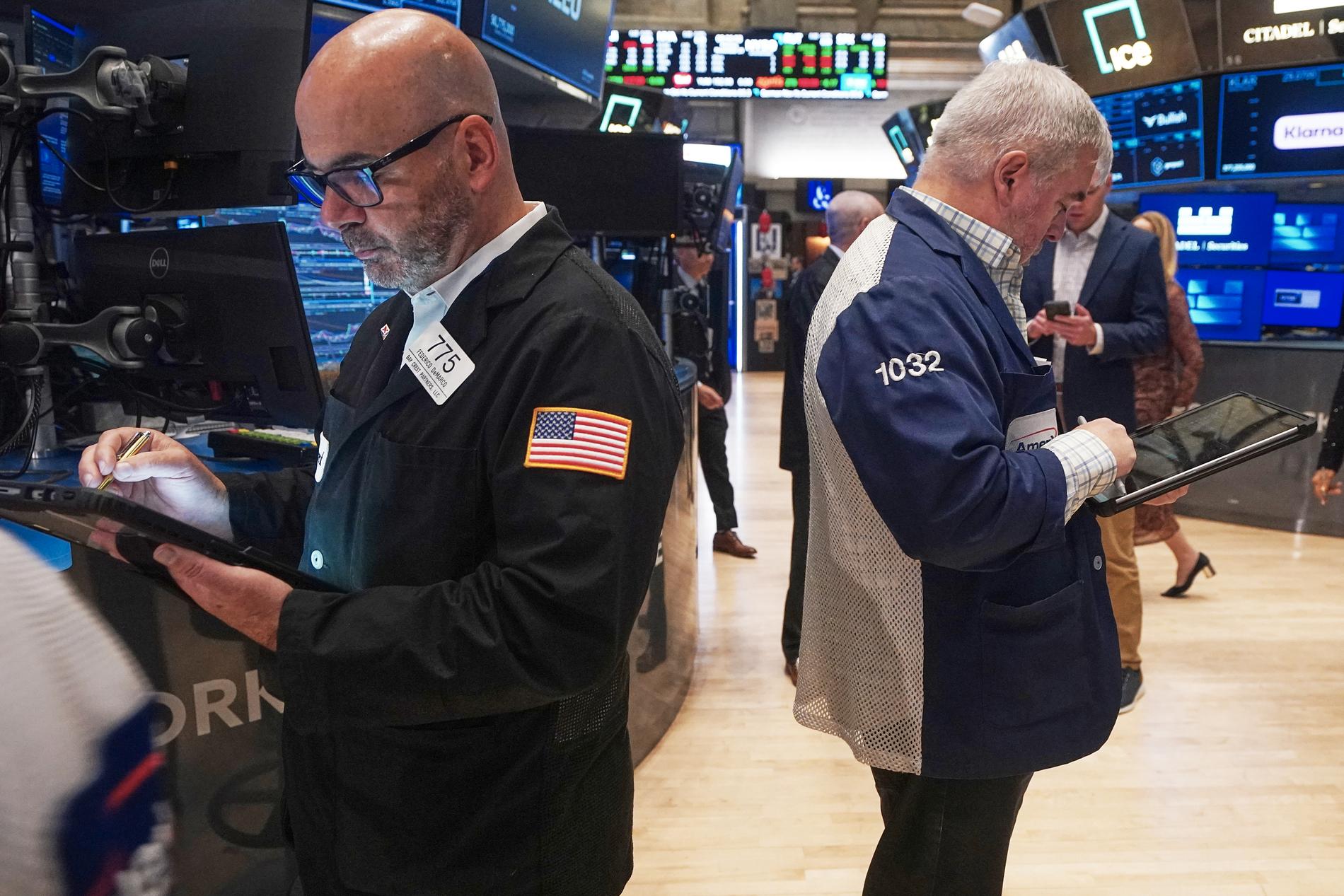 Tradere inne på New York-børsen.