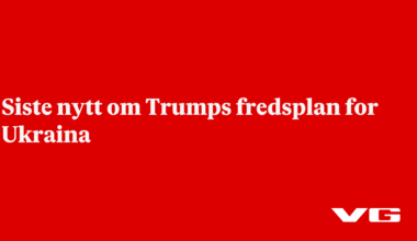 Siste nytt om Trumps fredsplan for Ukraina - VG