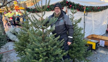 Jul, Bergen Julemarked | At det er november spiller ingen rolle – Bjørn har allerede solgt flere juletrær
