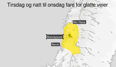 Trafikkmeldinger, Farevarsel | Regn fryser på bakken