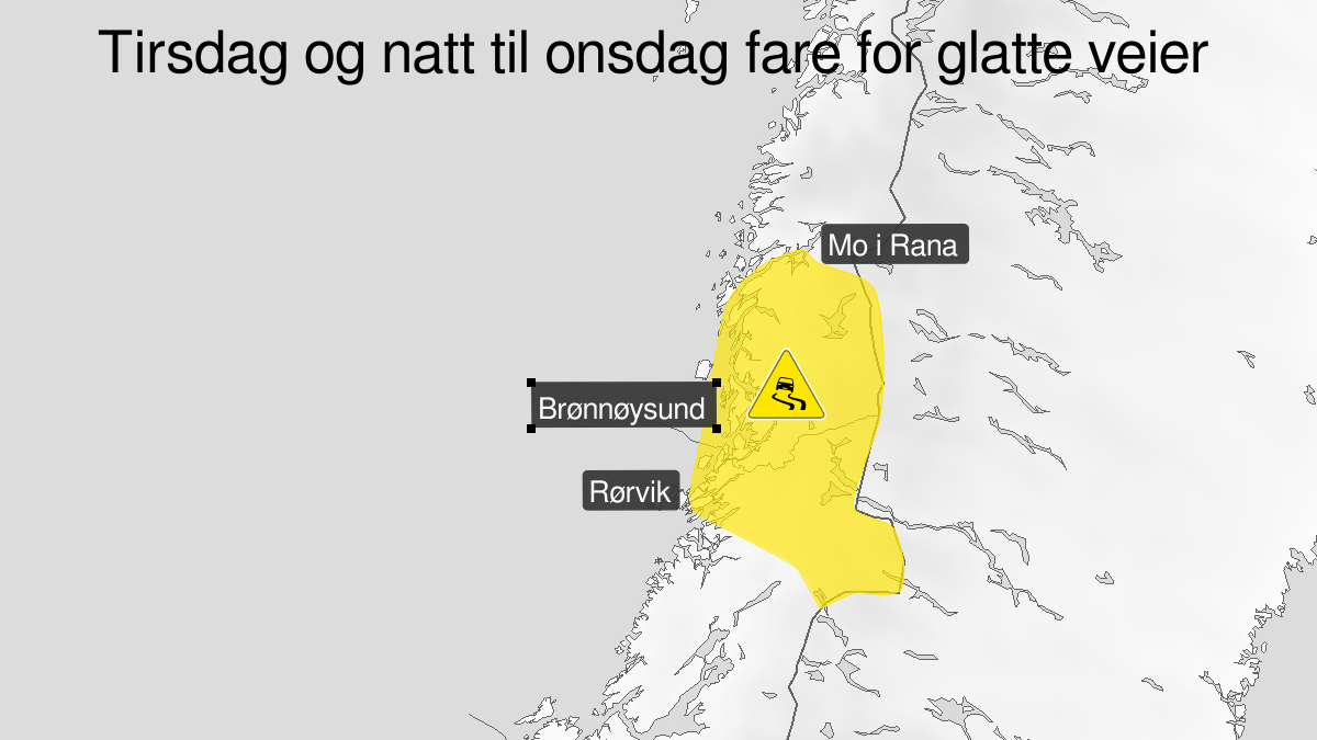 Trafikkmeldinger, Farevarsel | Regn fryser på bakken