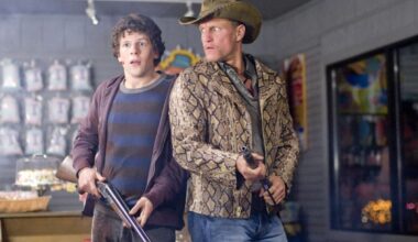Jesse Eisenberg og Woody Harrelson i "Zombieland" (2009)