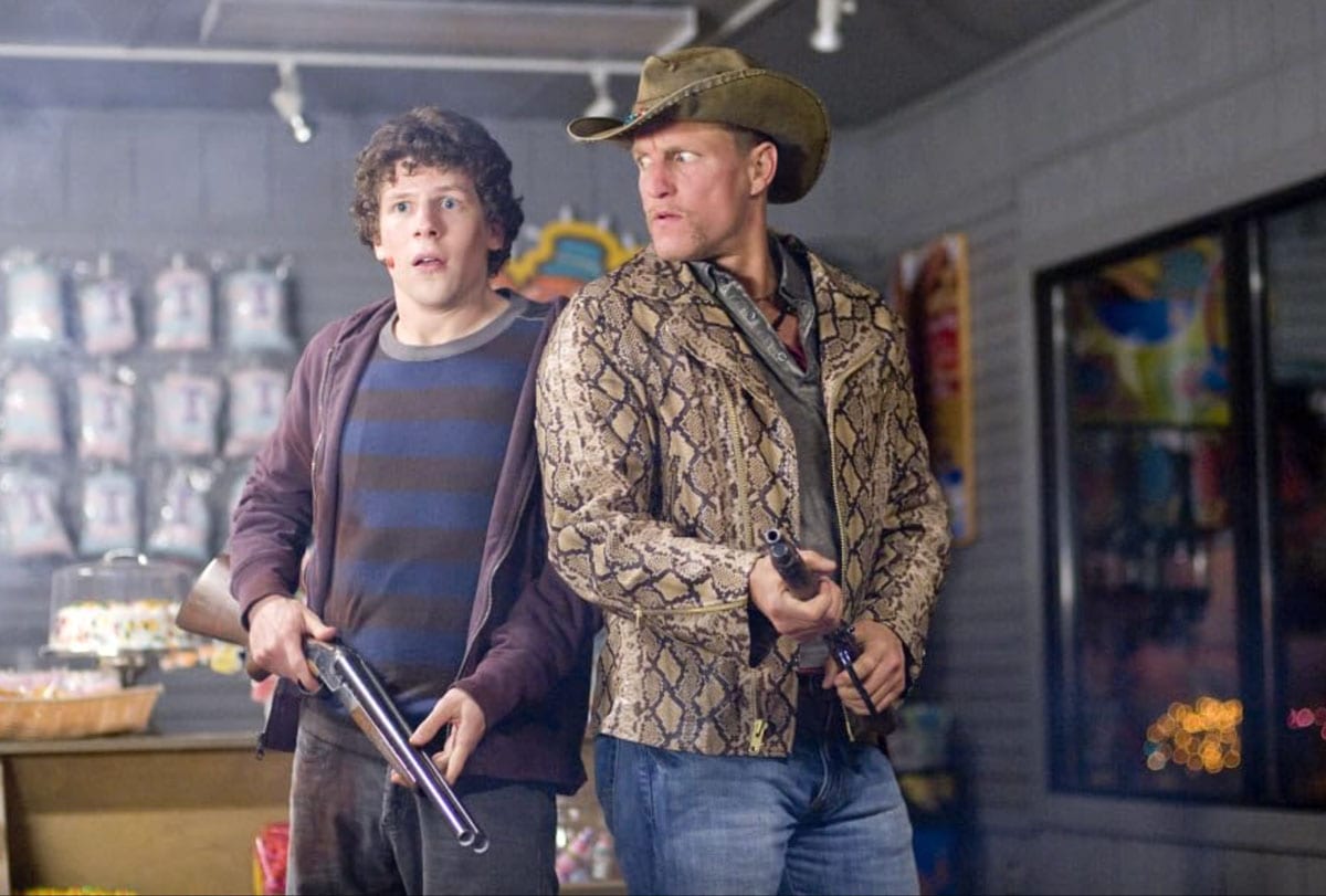 Jesse Eisenberg og Woody Harrelson i "Zombieland" (2009)