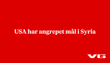 USA har angrepet mål i Syria
